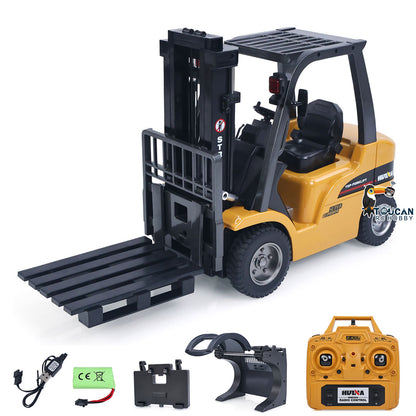 US Stock HIUNA 577 1/14 Electric Lifting Remote Control Forklift Model RC Construction Vehicle Battery Light Sound Effect Battery
