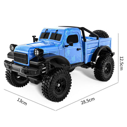 1/18 Remote Control 4WD Rock Crawler Car Simulation Pickup Truck 2.4GHz RC Crawler Brushed Motor Battery Light Ready to Run