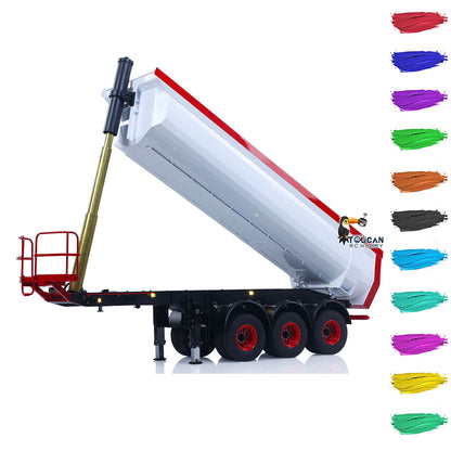 LESU A0045 1/14 Metal Hydraulic RC Semi Dump Trailer Model with Electric Legs for RC Tractor Truck Construction Model Enthusiast