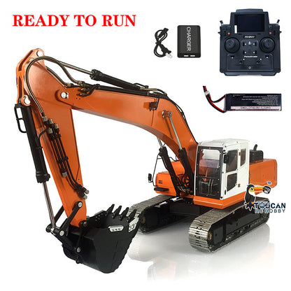 TOUCAN RC HOBBY LESU PC360 1/14 Metal RC Excavator B0002 RTR Steel Alloy Hydraulic Digger Model 8MPa Oil Pump System Lighting FlySky PL18EV Lite Controller for Hobby Collectors