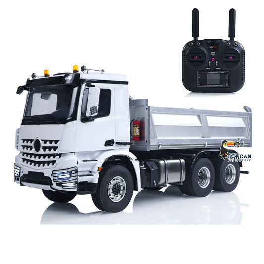 In Stock MD 1/14 6*6 Metal RC Hydraulic Dumper Truck 3348 2025Type 6WD Radio Controlled Tipper Lorry Car Model Metal Chassis 2Speed Gearbox Light Sound ESC Motor