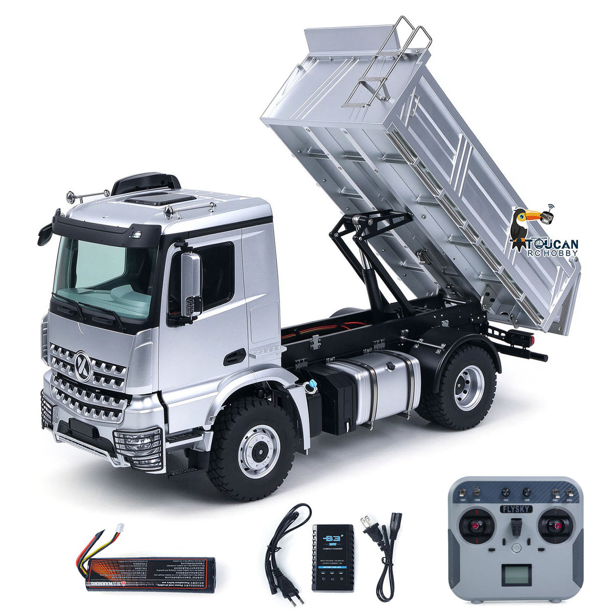In Stock TOUCAN RC HOBBY Kabolite 4*4 1/14 Plastic RC Dumper Truck 5701 Remote Control Tipper Car RTR Model 2-speed Gearbox Light Sound 2.4G Radio Controller and Receiver Battery