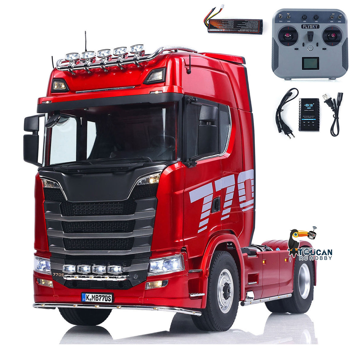 TOUCAN RC HOBBY KABOLITE 1/14 Remote Control Tractor Truck 770S 100 4X2 RC Lorry Car 2Speed Transmission Differential Locks RTR Sound