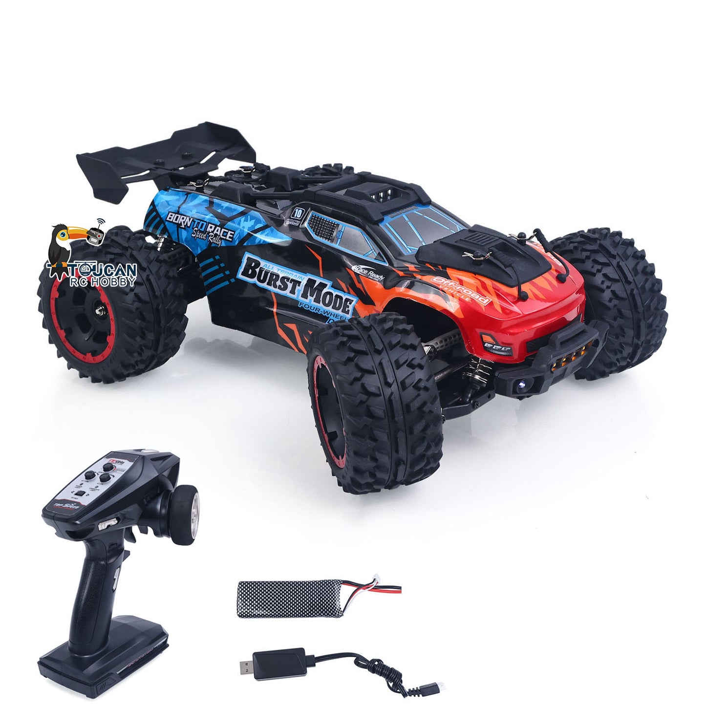 4*4 SCY 10101 1/10 Remote Control Off Road Vehicle High Speed RC Big Tire Truck PVC Body 550 Brushed Motor 60A ESC 6KG Servo RTR