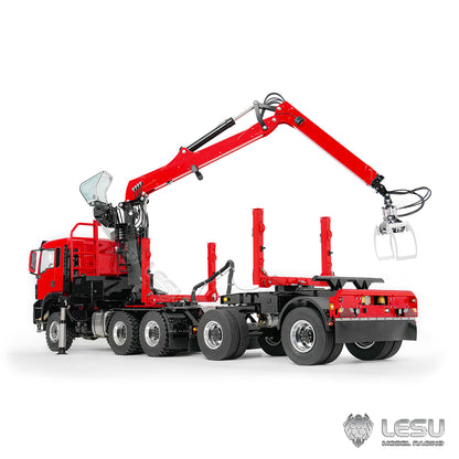 TOUCAN RC HOBBY LESU Z0073 1/14 RC Logging Truck Timber Transport Vehicle with Hydraulic Crane 6x6 Metal Chassis 8CH Valves 3Speed Gearbox Light Sound