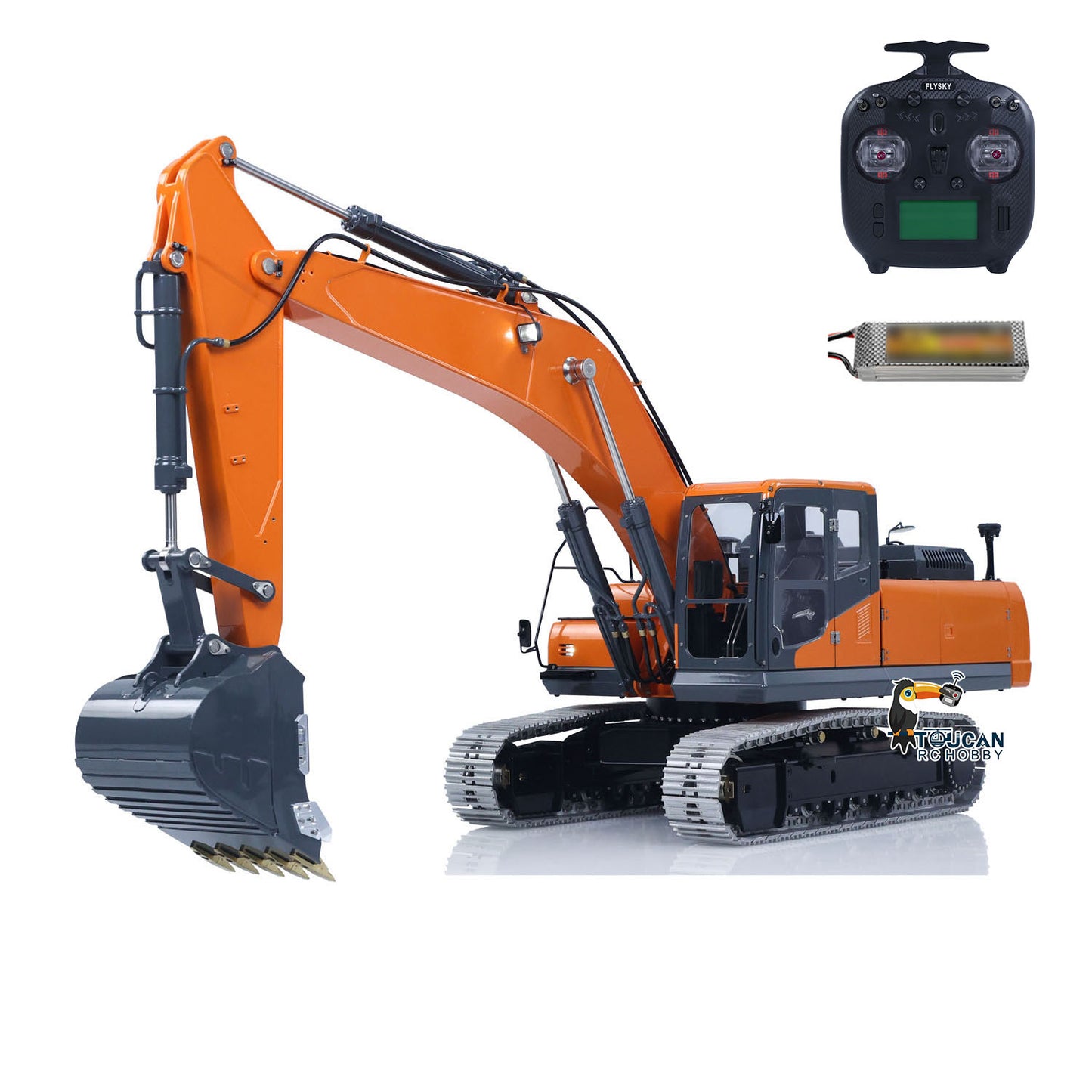 LESU AOUE DX350LC 1/14 Metal RC Excavator B0013 Hydraulic Remote Control Digger Adjustable Tracks LCD Display Light System