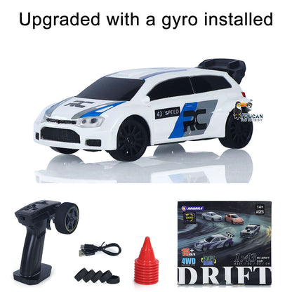 High Speed 2.4G Mini RC Drift Car 1/43 Racing Vehicles Gyroscope 4WD Ready to Go Mini Car Radio Battery Lights Model