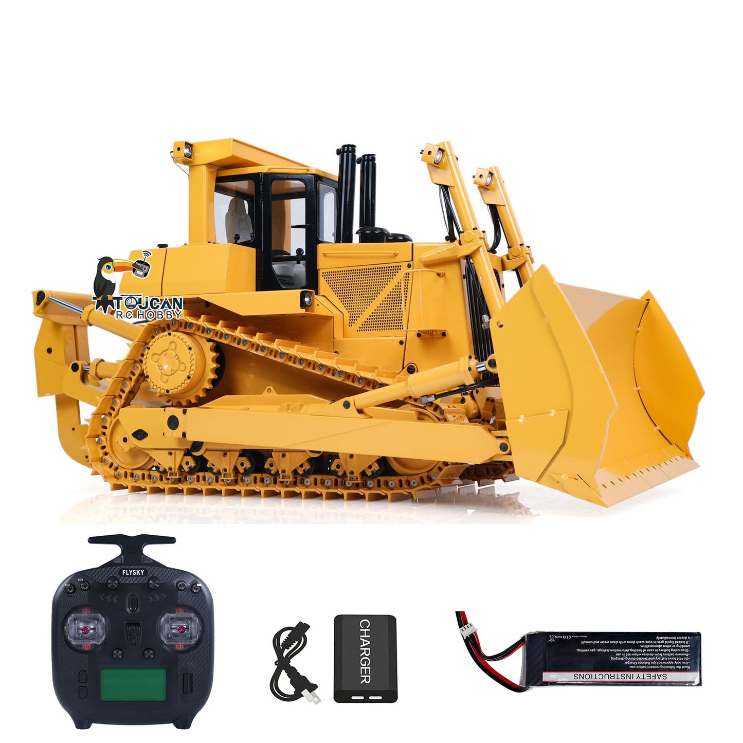 In Stock JDMODEL Metal 1/14 RC Bulldozer DXR2 JDM-98 Hydraulic Dozer Construction Vehicle Truck Model Radio Light Sound Pump Cylinder Tracks ESC Motor