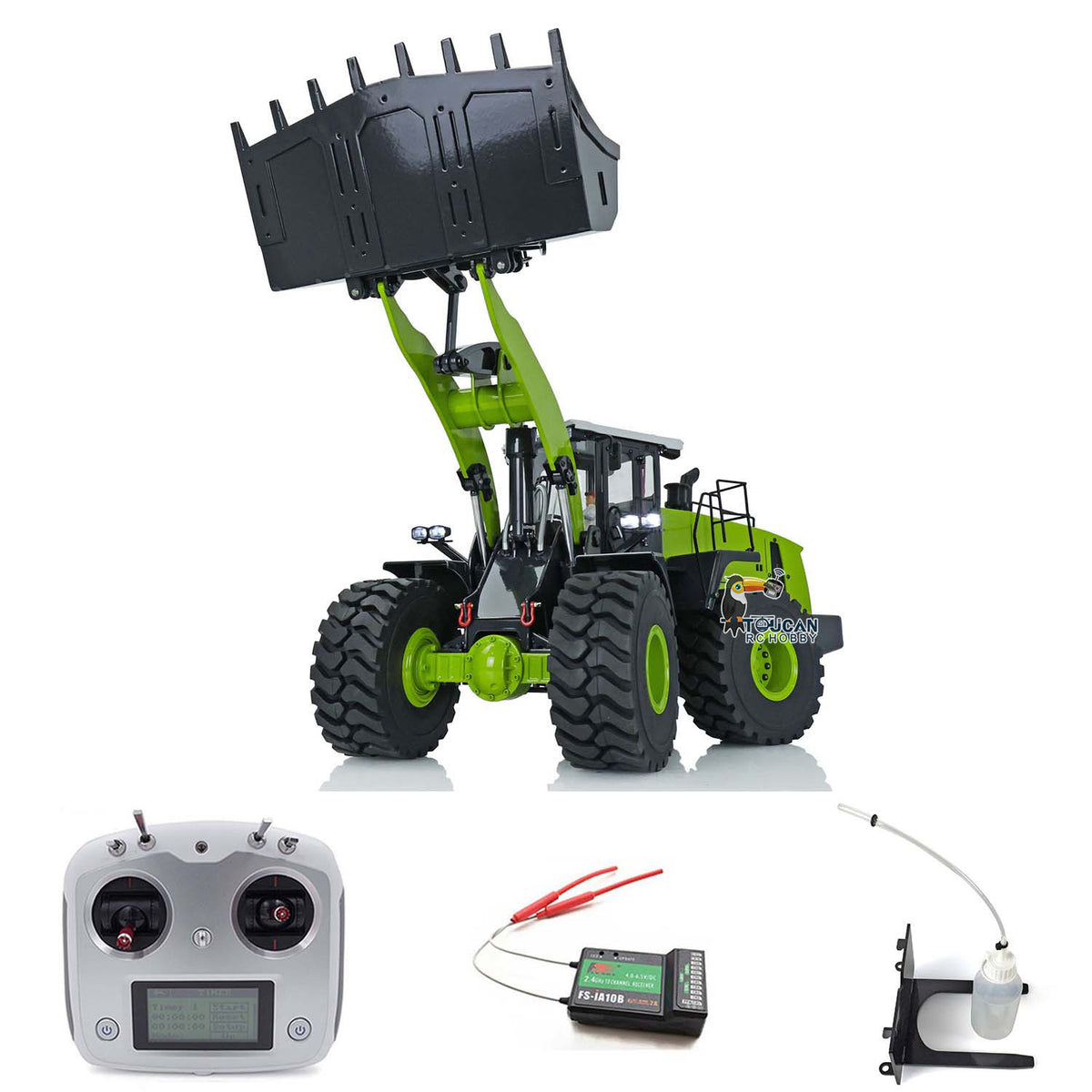 TOUCAN RC HOBBY XDRC 1/14 Scale RC Hydraulic Loader WA470 Metal Construction Vehicle 980L Remote Control Lights Sound Radio System