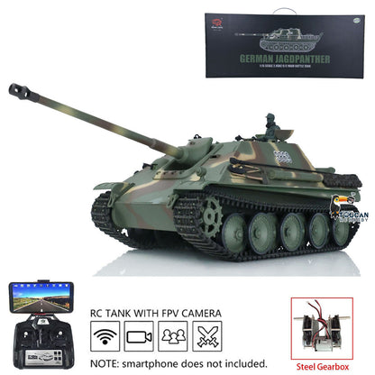 TOUCAN RC HOBBY Henglong 1/16 TK7.0 Plastic German Jadpanther 3869 RTR RC Tank FPV Infrared Combat BB Unit Smoke Steel Gearbox Metal Barrel