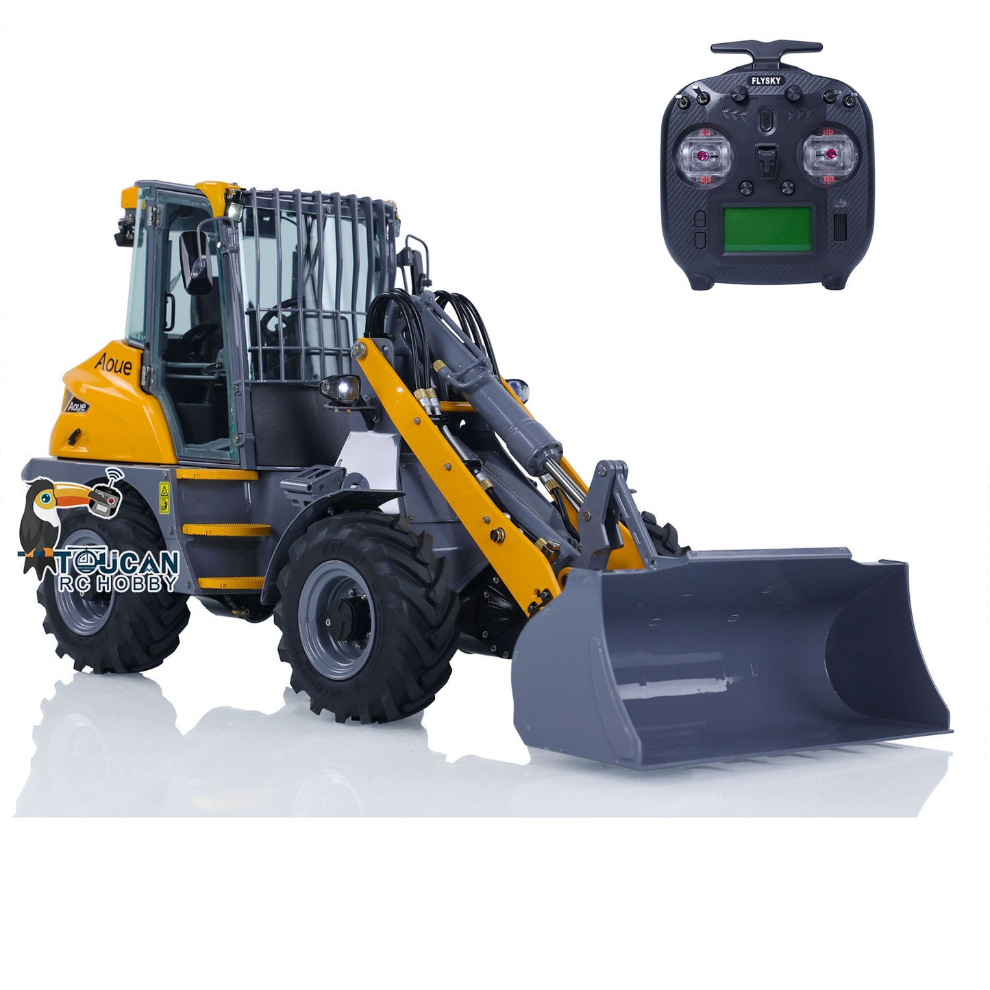 LESU AOUE MCL8 1/14 Metal 4x4 Hydraulic RC Loader A0015 with 4CH Reversing Valve Light Sound System for Construction Model Hobbyists