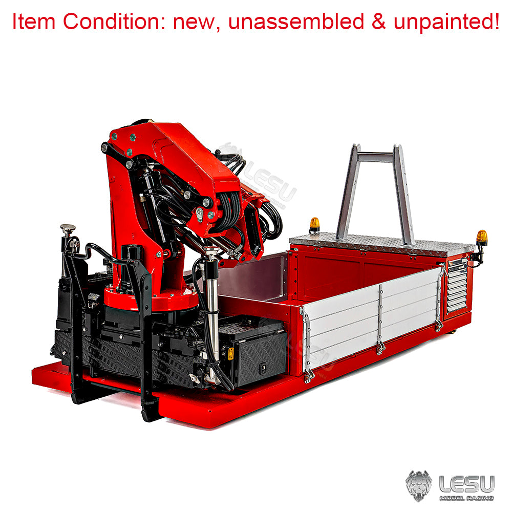 LESU 1/14 Metal Cargo Box Hydraulic Crane with 7CH Valves for Z0031 Z0017 Z0036 Z0016 20160901 8x8 RC Roll On Off Dump Truck Model