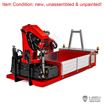 LESU 1/14 Metal Cargo Box Hydraulic Crane with 7CH Valves for Z0031 Z0017 Z0036 Z0016 20160901 8x8 RC Roll On Off Dump Truck Model