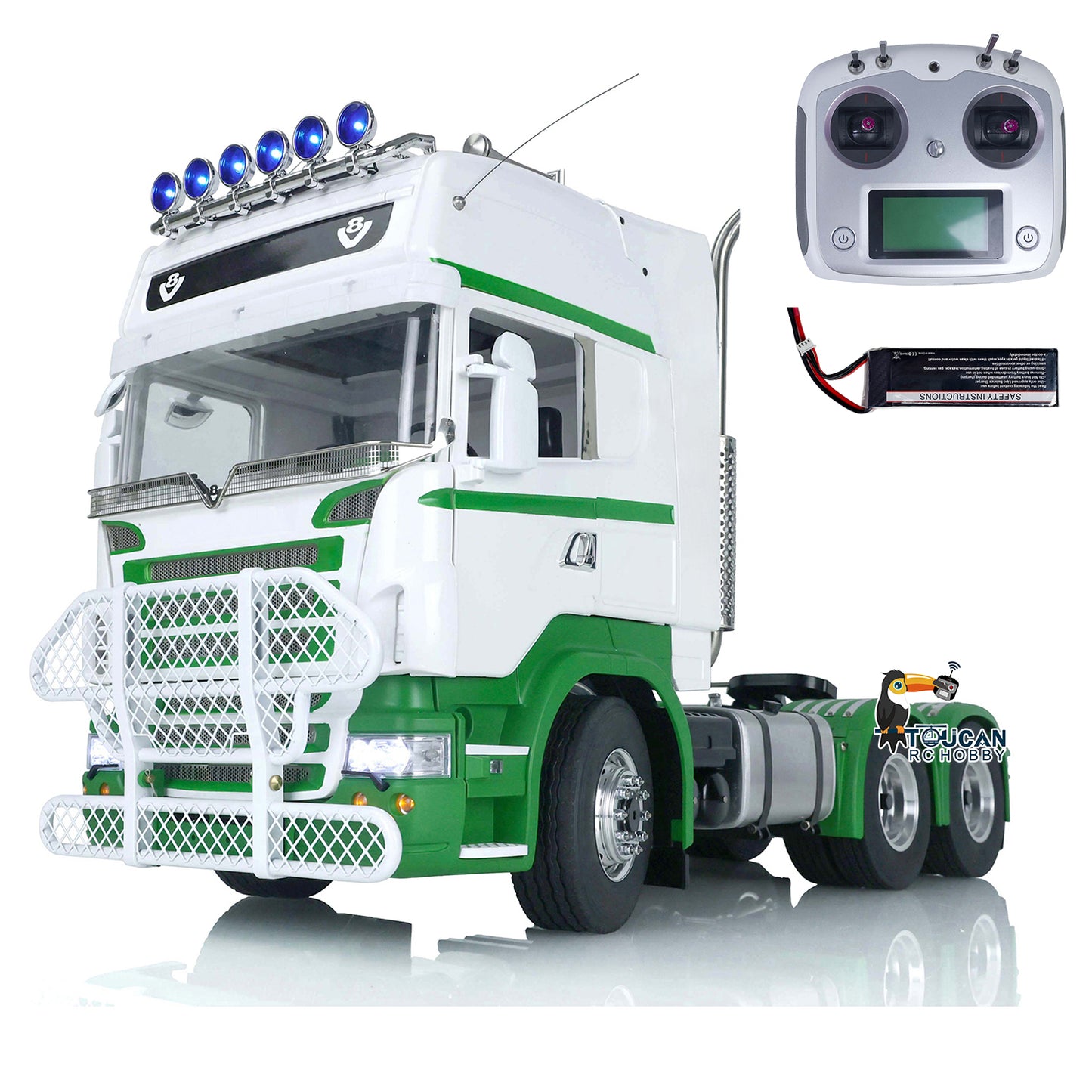 1/14 TOUCAN RC Tractor Truck for 6x6 Remote Control Cars Metal Chassis Sound Light Front Bumper