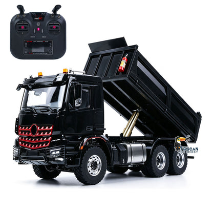 In Stock MDMODEL 3348 6x6 Metal Chassis 1/14 RC Hydraulic Dump Truck Remote Control Tipper 2Speed Gearbox Light Sound HotRC Radio