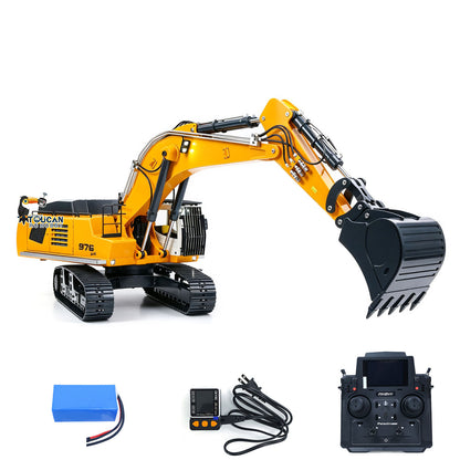 TOUCAN RC HOBBY LR976 1/12 Metal RTR RC Hydraulic Excavator 6-Way Valve Dual Pump Brushless Motor Quick Coupler PL18EV Lite Controller Smoke Light Sound