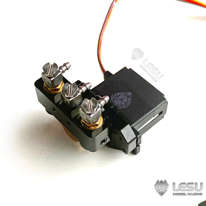 LESU Metal Hydraulic Switch Valve 1524/Lock Valve 1538 comes with 1PC Servo for 1/14 RC Excavator Loader Bulldozer Remote Control Construction Vehicles Trucks DIY Model