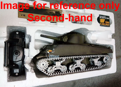 Fast Free Shipping Second Hand US Stock Henglong 1/16 Customized 7.0 M4A3 Sherman RC Tank 3898 360¡ã Turret Metal Tracks