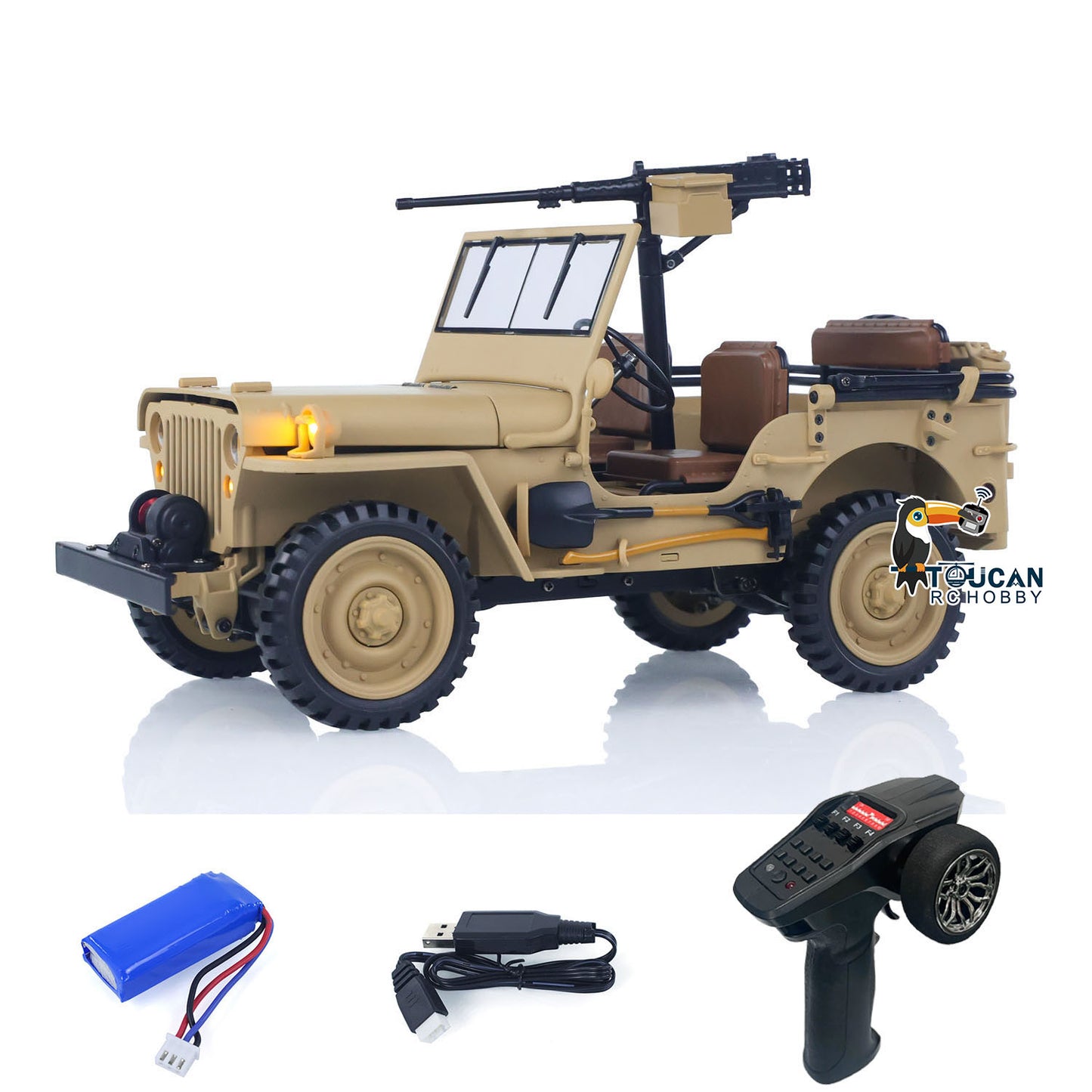 HG 1/14 4x4 Electric Military Truck HG4 58 Convertible Off Road Combat Vehicle Remote Control Car 2Speed Light Sound Motor Model