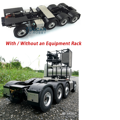 In Stock LESU Metal RC Assembled Heavy-duty Chassis for 1/14 Scale 1851 3363 Tractor Truck 3 Speed Transmission Highline Equipment Rack Truck UpgradeParts