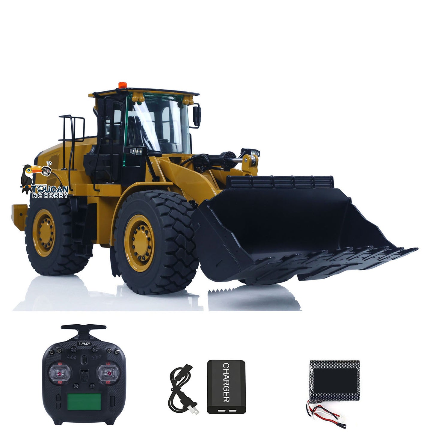 TOUCAN RC HOBBY K966 KABOLITE 2.4Ghz 1/16 Hydraulic RC Loader 966 Car 7500mAh Battery 8 Channels Radio Control Good Hydraulic Valve Pump Wheel
