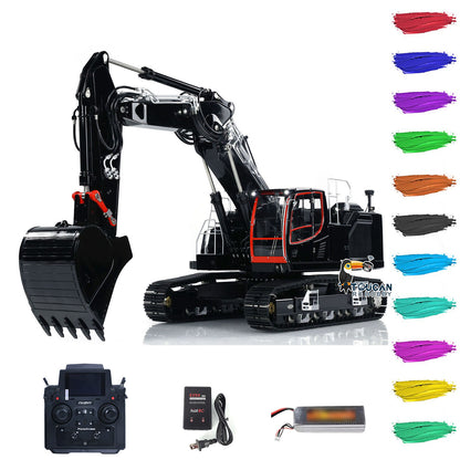 1/14 LESU LR945 3 Arms RC Hydraulic Excavator RTR Radio Control Digger DIY Model Ready to Run FlySky PL18EV Lite Light System