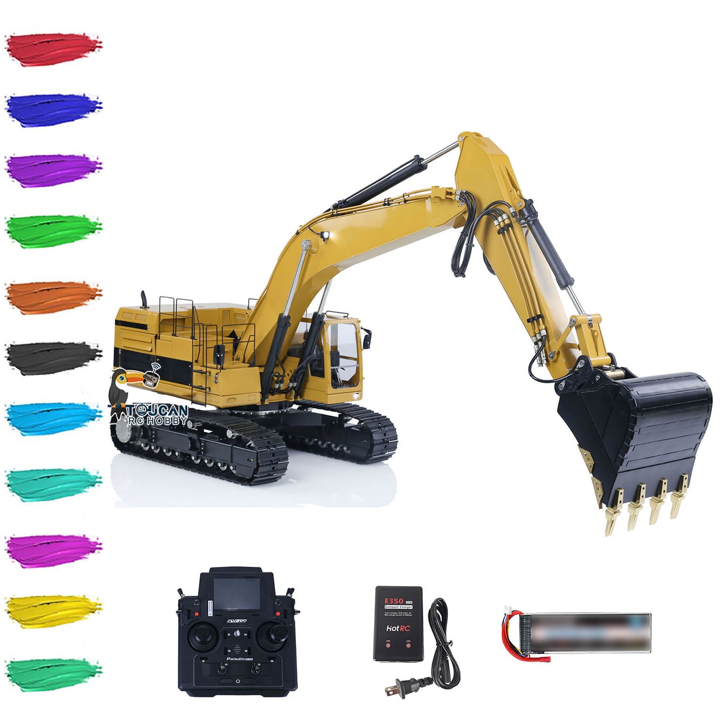 Metal LESU RTR 1/14 RC Hydraulic Excavator C374F Radio Controlled Digger Heavy Machine Flysky PL18EV LITE Battery Sound Smoke