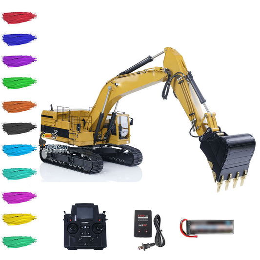 Metal LESU RTR 1/14 RC Hydraulic Excavator C374F Radio Controlled Digger Heavy Machine Flysky PL18EV LITE Battery Sound Smoke
