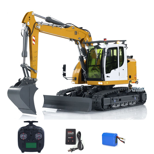 US STOCK 1/14 Radio Controlled Hydraulic Excavator LR 914 5ways Valve RC Digger Model RTR Electric Vehicle ST8 Radio Battery
