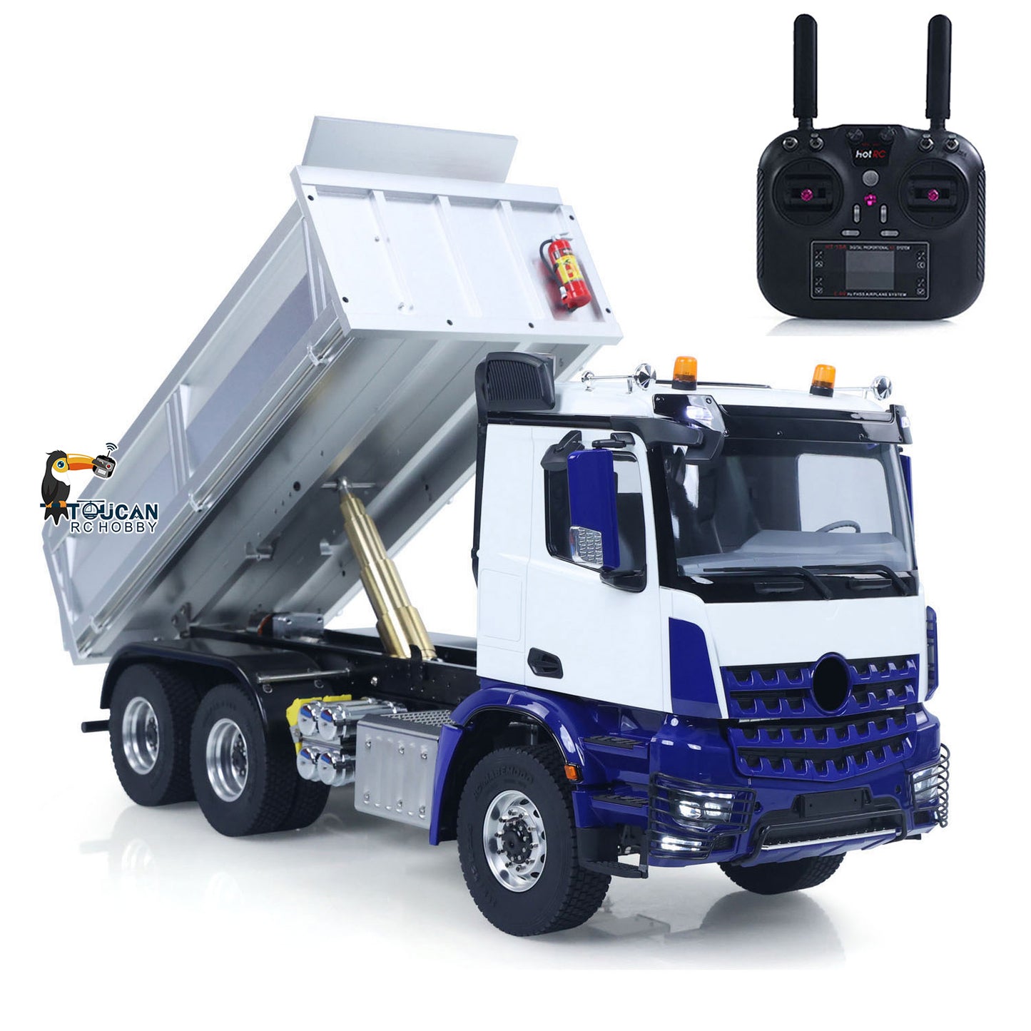 In Stock MD 1/14 6*6 Metal RC Hydraulic Dumper Truck 3348 2025Type 6WD Radio Controlled Tipper Lorry Car Model Metal Chassis 2Speed Gearbox Light Sound ESC Motor