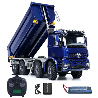 TOUCAN RC HOBBY MODO 3348 1/14 8*8 Metal RC Hydraulic Dump Truck 2Speed Remote Control Tipper Differential Locks Brushless Motor Radio Light Sound