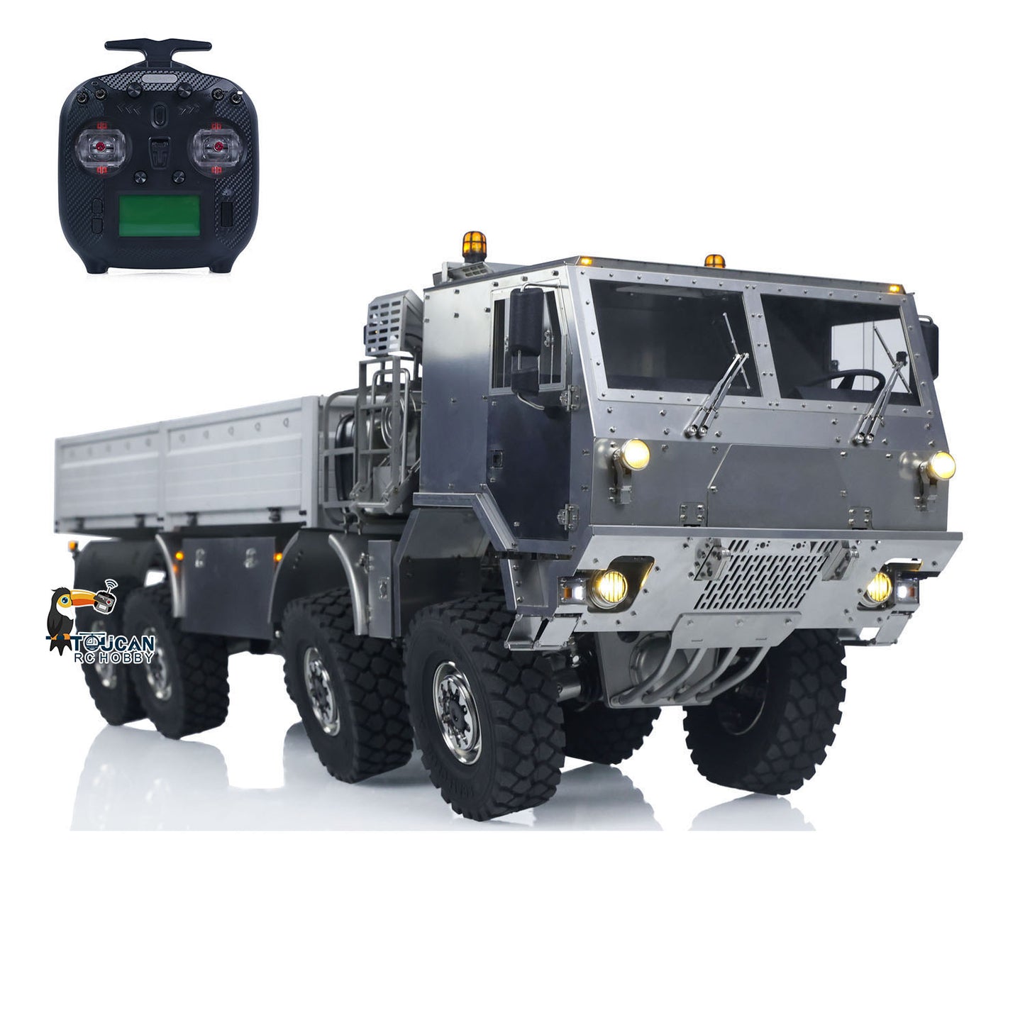 Metal 1/14 RC Hydraulic Off Road Military Truck T815 Remote Control 3Speed 8*8 Roll on off Dumper Model Paladin ST8 Radio