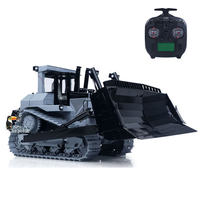 JDModel 98Ultra 1/14 RC Metal Bulldozer 4CH Valve Hydraulic Construction Vehicle FlySky ST8 Radio Controller Sound Light System for Hobby Collectors