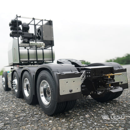 LESU 1/14 8x8 Metal Chassis for 3363 Low Roof RC Tractor Truck 3 Speed Transmission SAVOX 1251 Steering Servo 540 Brushed Motor for RC builder