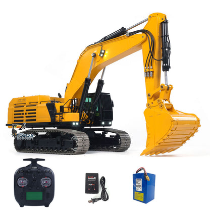 55KG Metal 1/12 RC Hydraulic Excavator 395F Remote Control Digger Dual Pump RTR Heavy Machine Flysky ST8 Radio Battery 6CH Valve