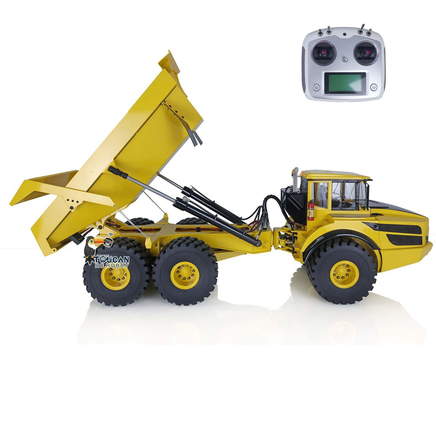 Remote Control 1/14 6x6 Metal Hydraulic lifting Articulated Truck A40G RC Dumper Toys Model Motor Servo Transmitter