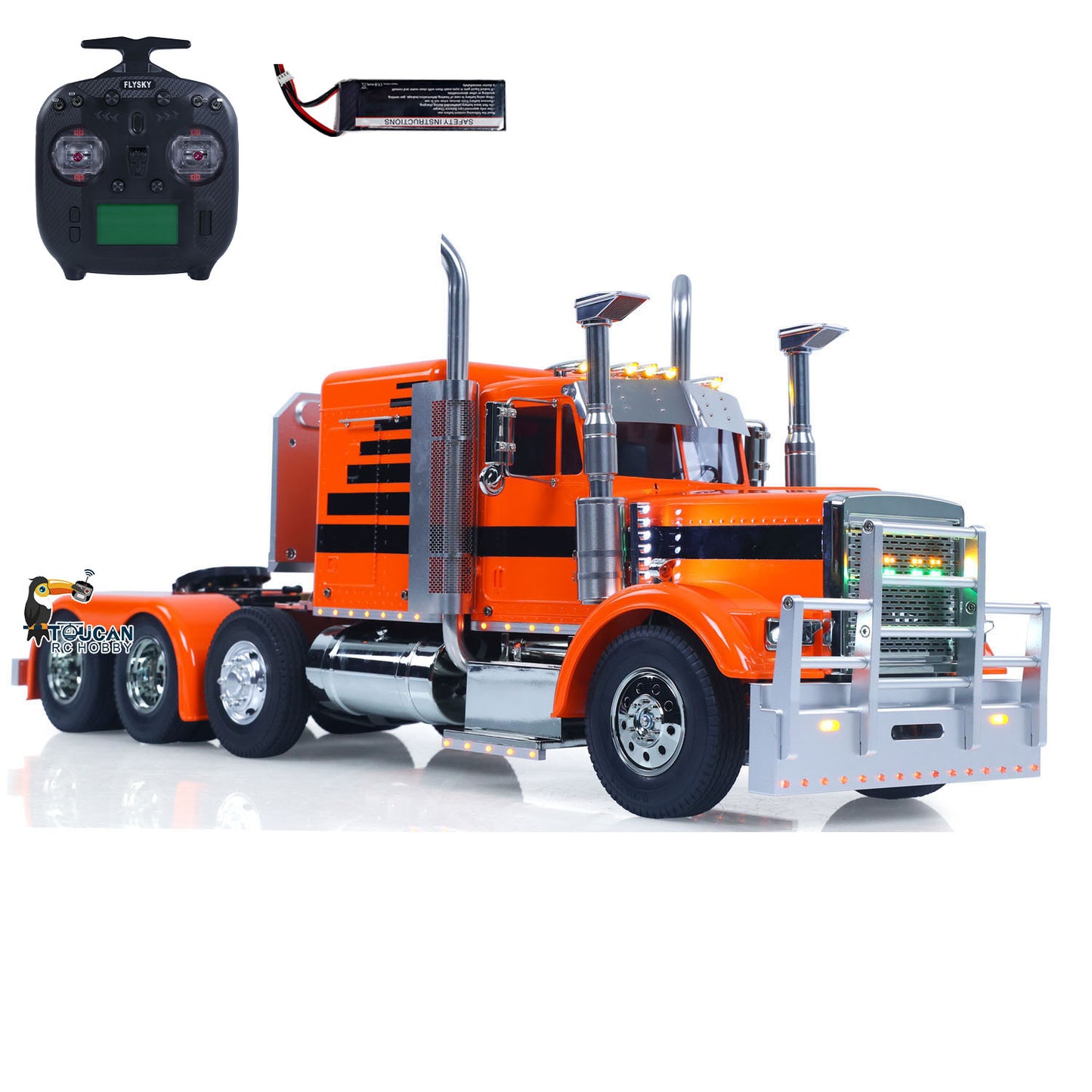 Pre-order TOUCAN TAMIYA 8X4 1/14 RC Tractor Truck 56344 Grand Hauler Remote Control Lorry Car Mid Lift Axle Chassis Suspension ST8 Radio