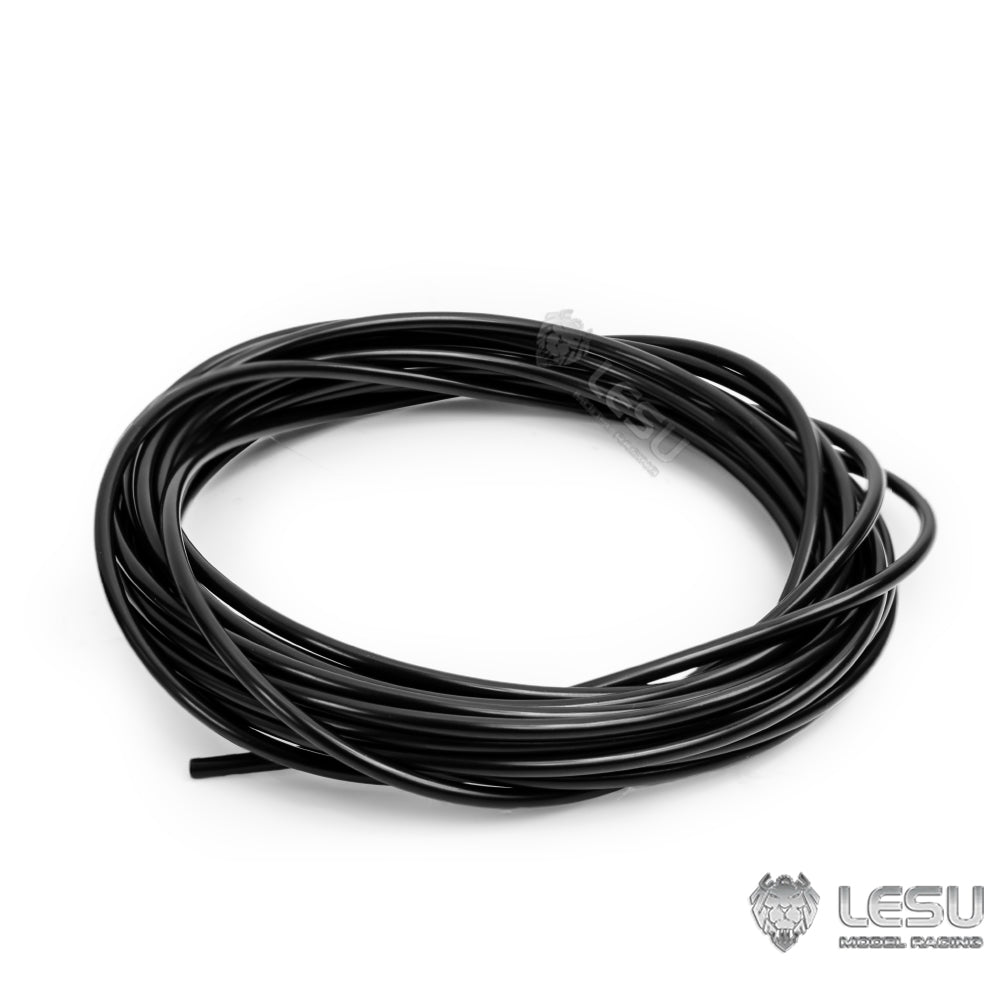 LESU Metal Cylinder/Spring Oil Pipe Protector Plastic Soft/Stiff Oil Pipe for 1/14 RC Hydraulic Dumper Crane Truck Forklift for Professional Vehicle Modeler