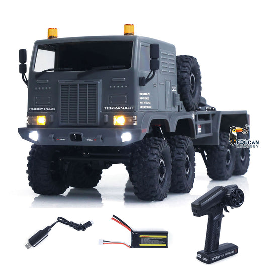 US Stock RTR 1/18 Radio Control Military Truck 8*8 RC Off Road Vehicle 280 Brushed Motor Fifth Wheel Winch Metal Hook All Wheel Steering