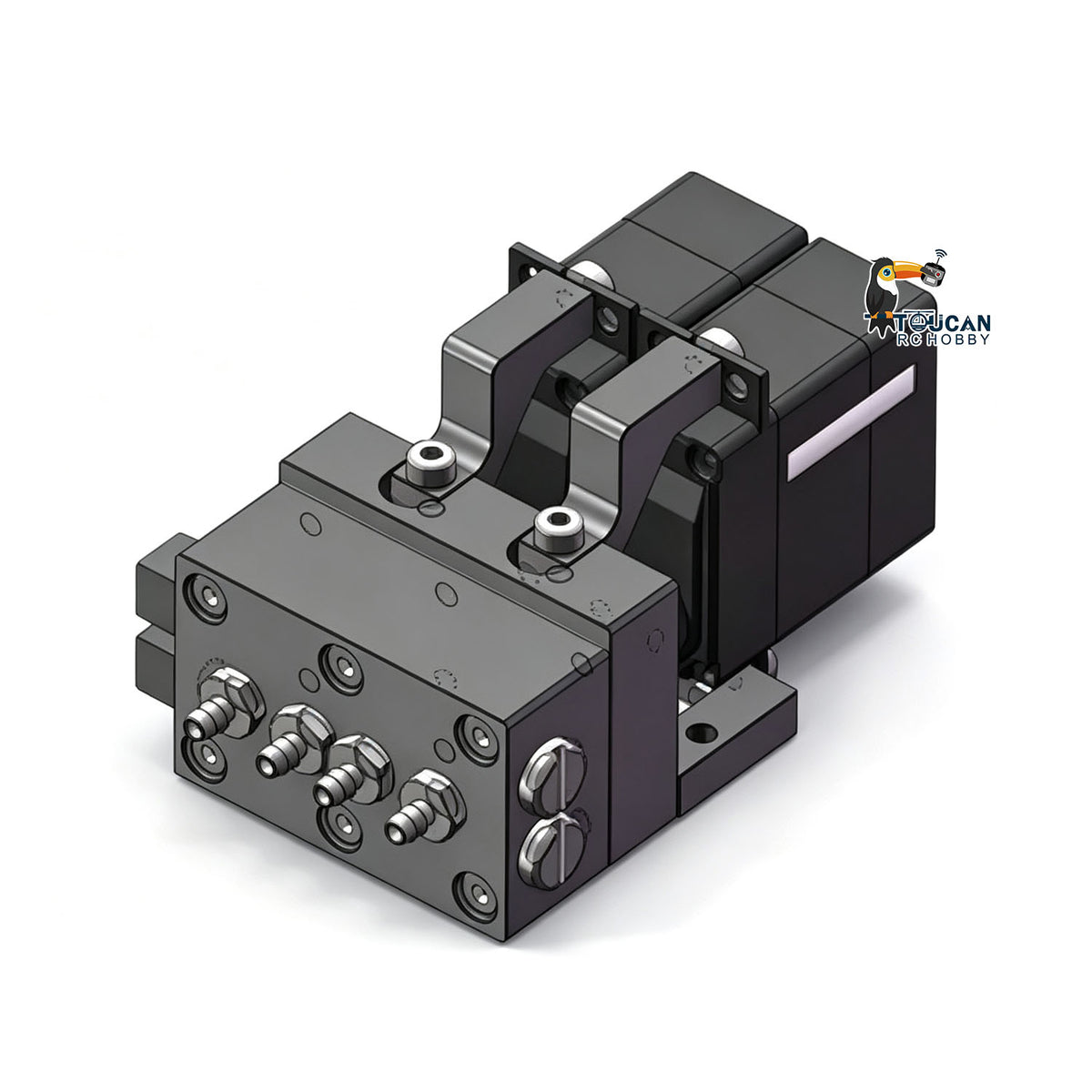 TOUCAN RC HOBBY 1CH 2CH 3CH 4CH 5CH Metal Directional Valve W/ Servo Spare Part for 1/14 RC Excavator Loader forklift Radio Controlled Truck Model