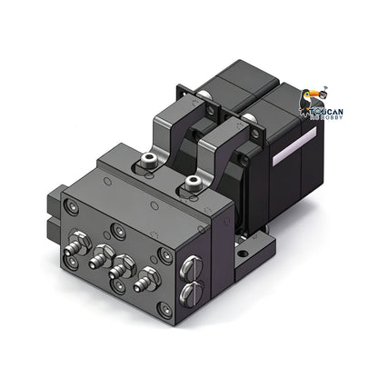 TOUCAN RC HOBBY 1CH 2CH 3CH 4CH 5CH Metal Directional Valve W/ Servo Spare Part for 1/14 RC Excavator Loader forklift Radio Controlled Truck Model