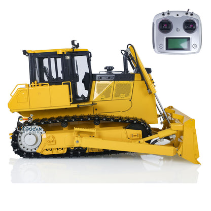 TOUCAN RC HOBBY JZModel 1/12 RC Metal Hydraulic Bulldozer D65EX Radio Controlled Heavy Machine Model Emulated Construction Car I6S Light Sound