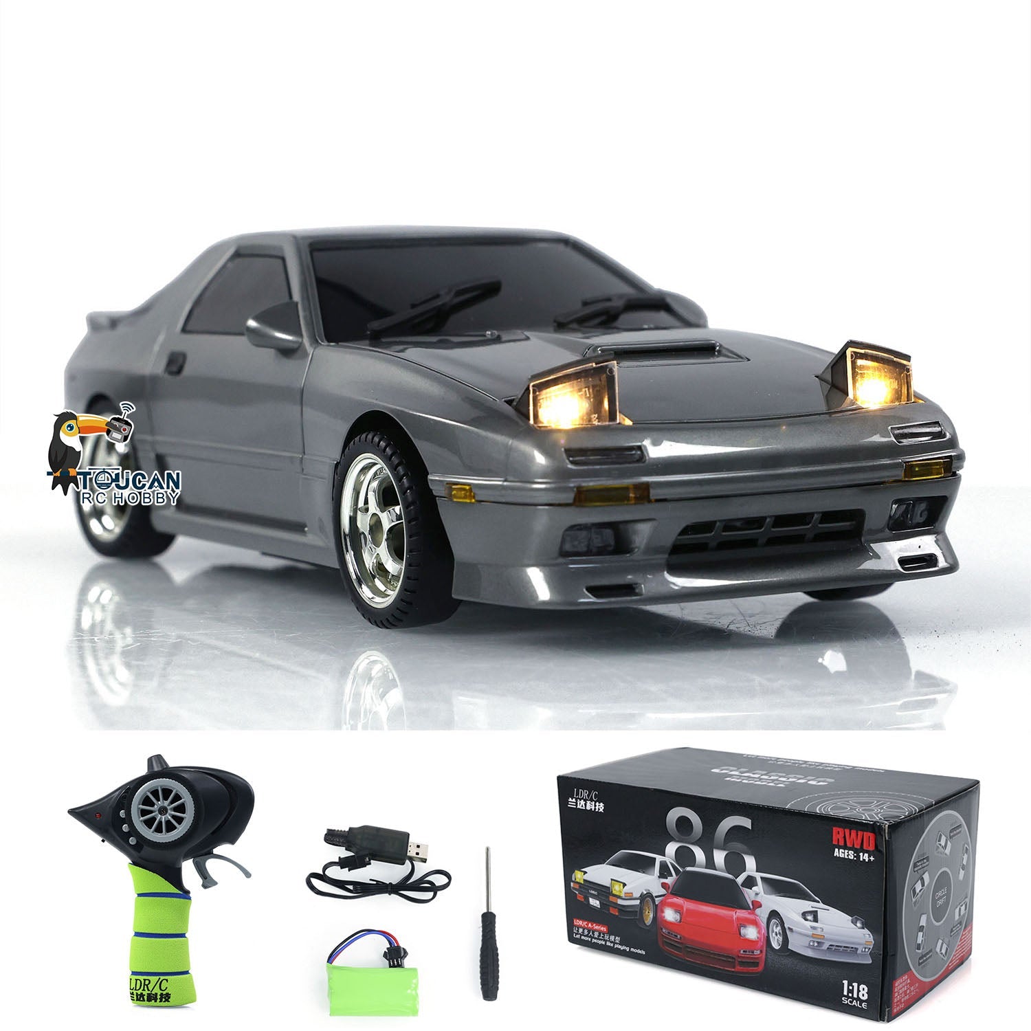ホビーラジコン L SERIES US STOCK 1:18 RX7 RWD RC Drift Car LDRC LD1802 Radio Control