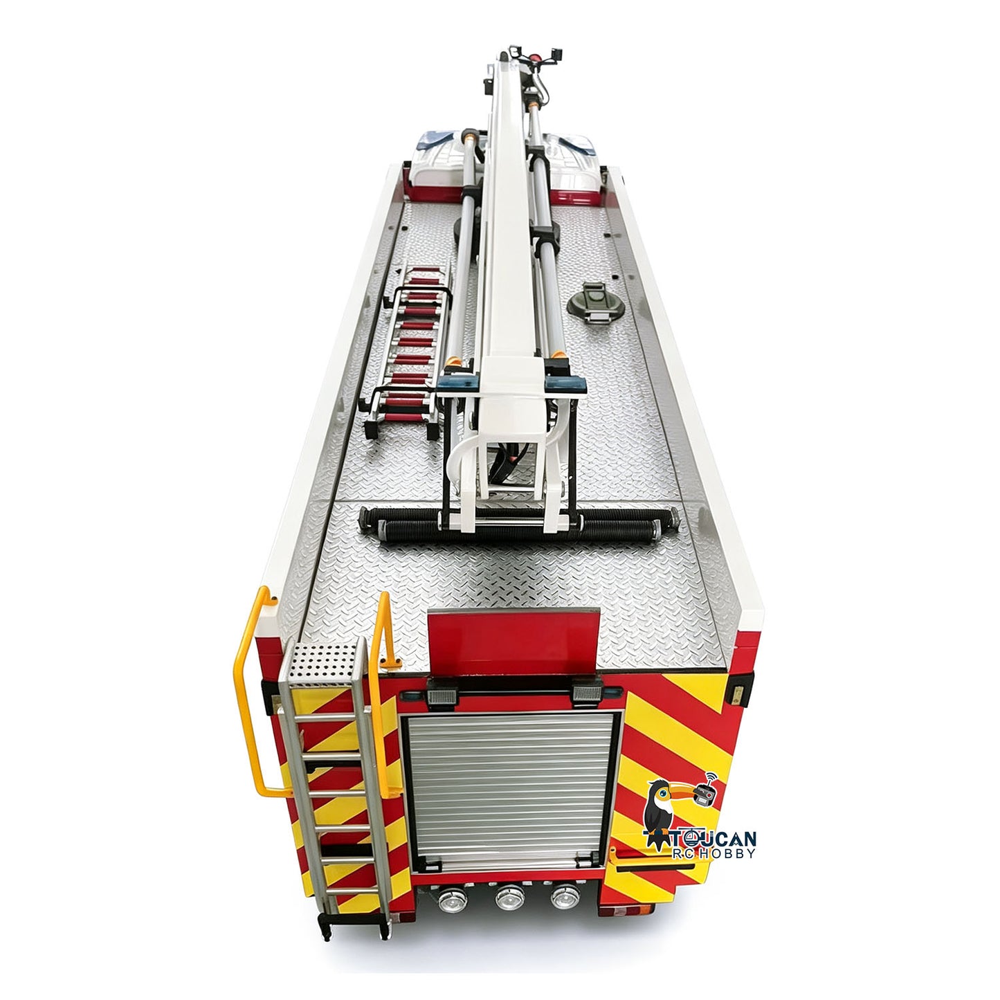 TOUCAN RC HOBBY 3363 1/14 6x4 RC Folding Aerial Ladder Fire Truck Metal Chassis Remote Control Water Spray Trucks 2-Speed Transmission LED Sound