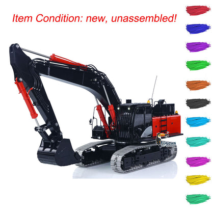 LESU Aoue ZX490 1/14 Metal RC Hydraulic Excavator B0026 6-Channel Directional Valve 360 Degrees Continuous Rotation High-torque Drive Wheels Lighting System