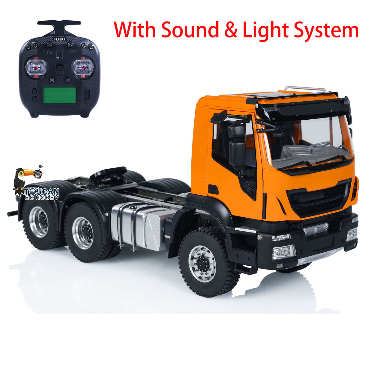 TOUCAN RC HOBBY MODO 1/14 6x6 RC Tractor Truck 2 Speed Transmission Radio Control Car Sounds Lights