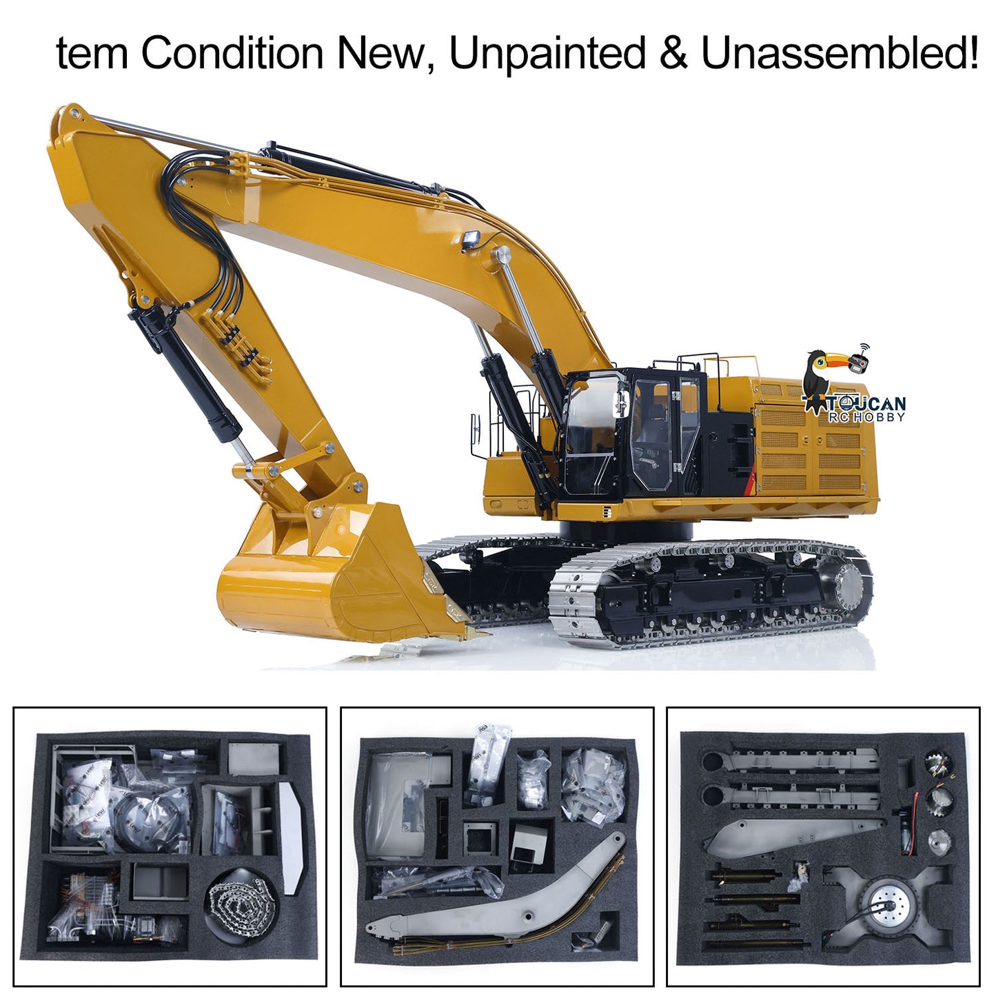 In Stock LESU 1/14 374 C374F Hydraulic Excavator Metal Body Radiator Sprocket Radio Controlled Construction Vehicle Digger