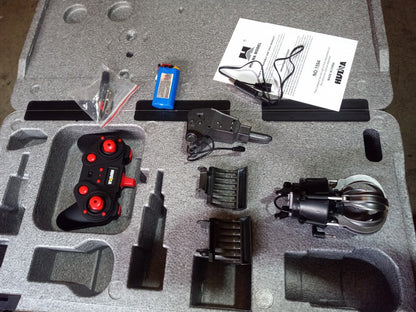 Second Hand US Stock 1/14 Metal HUINA 1594 RC Excavator Model Toys Remote Control Digger Light Sound Battery