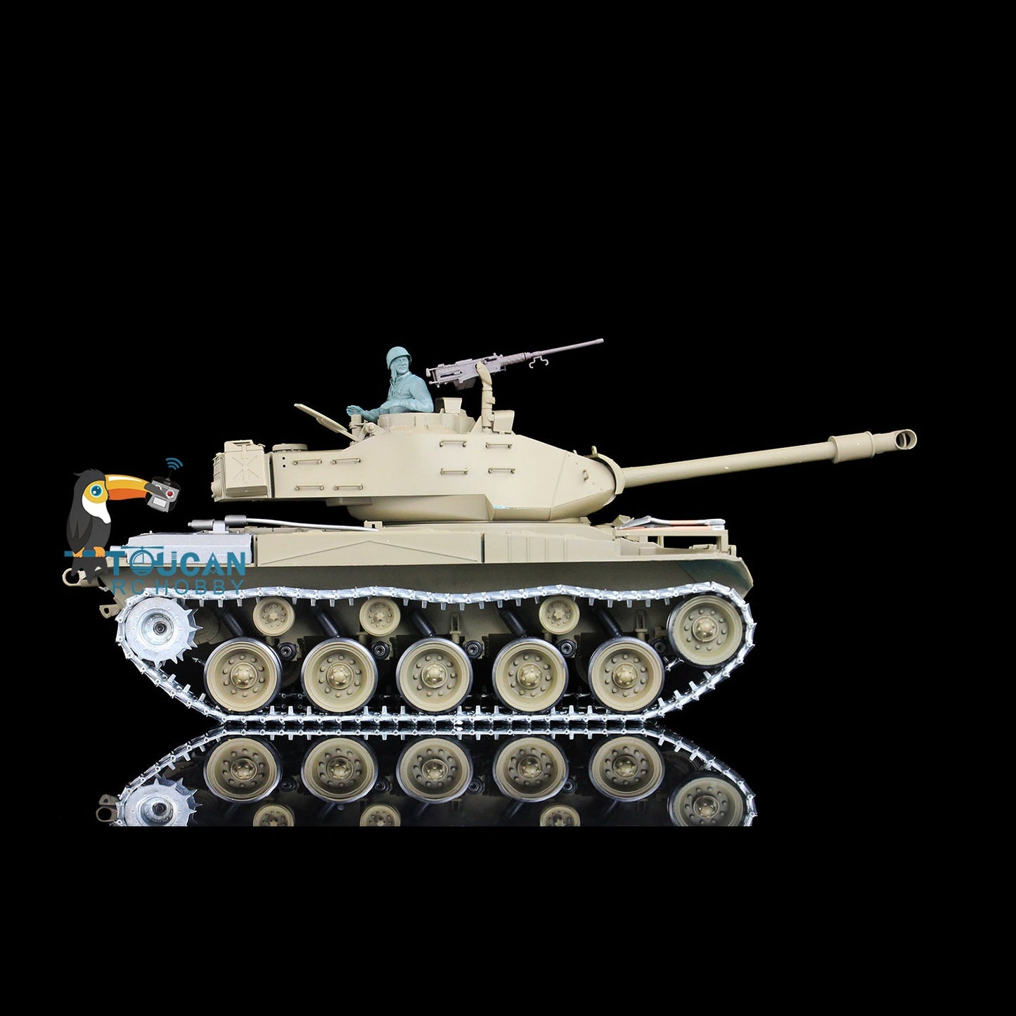 TOUCAN RC HOBBY Henglong 1/16 TK7.0 USA Walker Bulldog 3839 RTR RC Tank FPV 360 Degrees Turret Smoke IR BB Unit Metal Tracks Gearbox Sprockets Wheels
