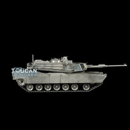 1239MM Henglong 1/8 Scale Full Metal USA M1A2 Abrams RTR RC Tank 3918 360Degrees Turret Smoke Unit Barrel Recoil Battery Sound